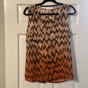 Pixley sleeveless sheer ombré top